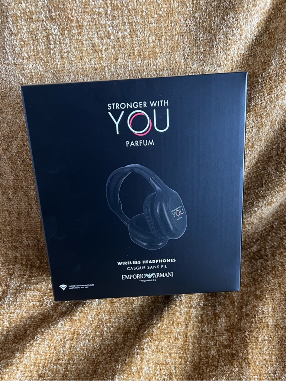 Emporio Armani Stronger With You Parfum Wireless Over-Ear Headphones - Black